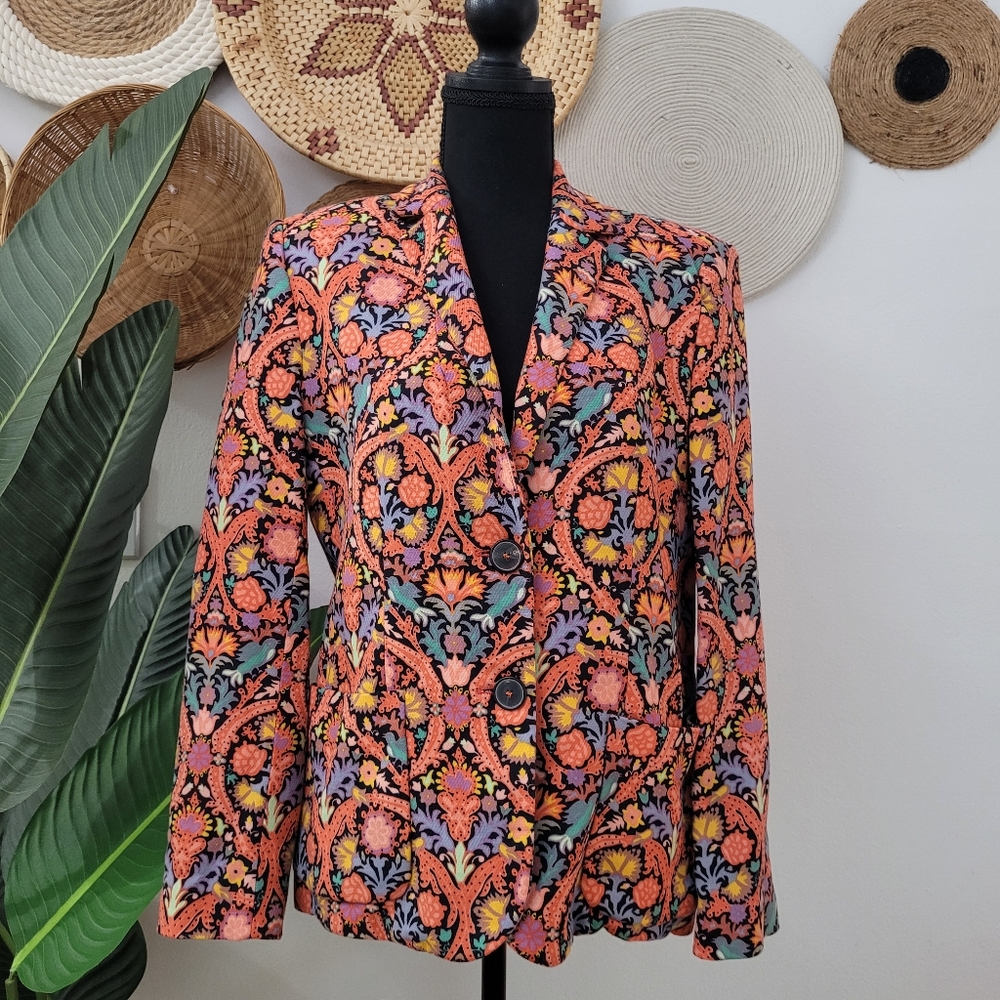 Floral and colorful women blazer- Medium
